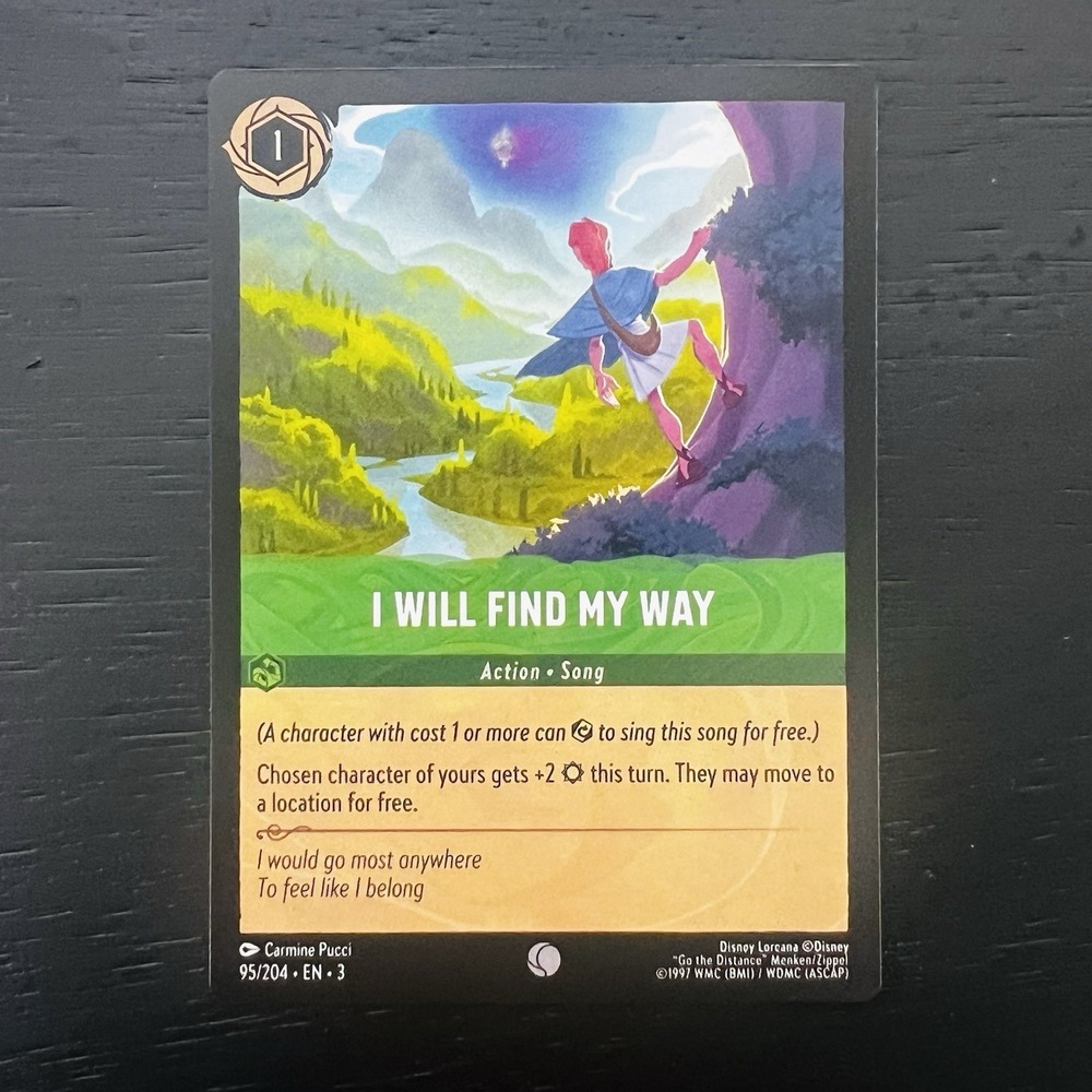 Disney Lorcana I Will Find My Way #95/204‎ EN Common Action Song